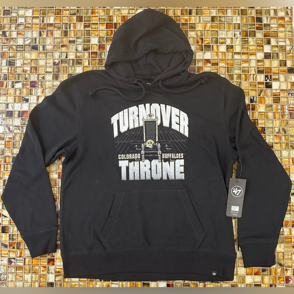 NWT Men’s Colorado Buffaloes ‘47 Brand Turnover Throne Pullover Hoodie~XL~ $75